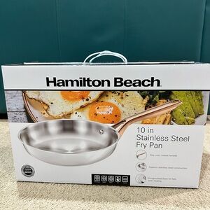 Hamilton Beach Silver Fry Pan with Copper-Tone Handle